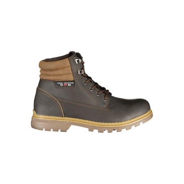 elegant  lace-up boots with contrast men's details