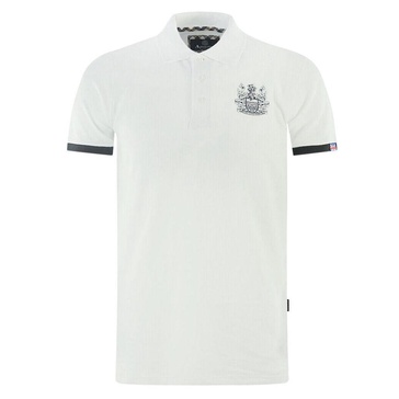 elegant cotton polo with signature men's details