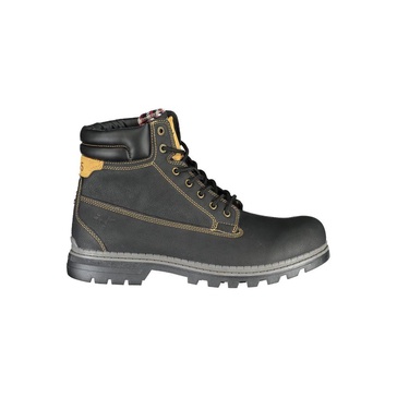 sleek lace-up boots with contrast men's accents