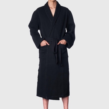 Men's Cotton Blend Shawl Robe Lightweight Kimono Knit Spa Bathrobe