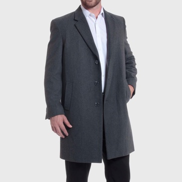 Luke Wool Mens Tailored 37" Walker Jacket Top Coat Car Coat Overcoat