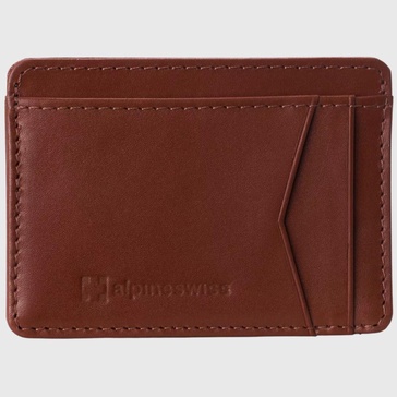 Mens RFID Safe Front Pocket Wallet Smooth Leather Slim Card Holder