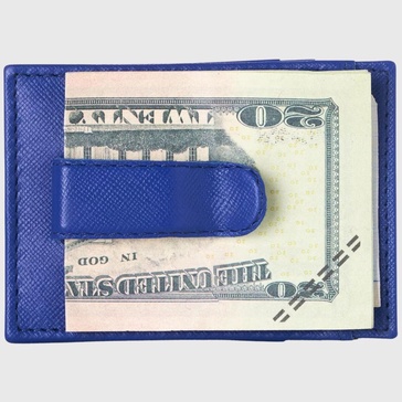 Men's Money Clip Thin Front Pocket Wallet Genuine Leather Card Case
