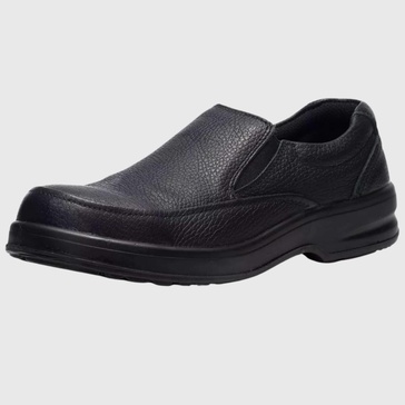 Arbete Mens Work Shoes Slip Resistant Real Leather Slip-On Loafers