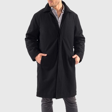 Men's Zach Men s Wool Blend Overcoat – Knee-Length Trench Coat, Runs Large for Layering Over Suits or Sweaters