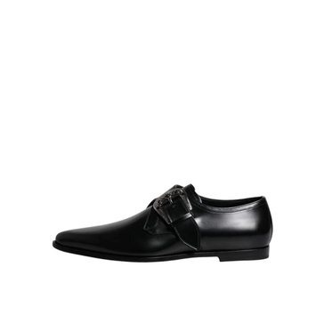 Black Leather Monk Strap Dress Shoes