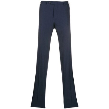 Blue Wool Tailored Suit Trousers