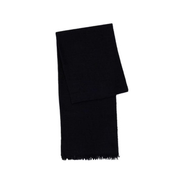 Linen, Wool, and Cashmere Scarf with Embroidered Polo Player