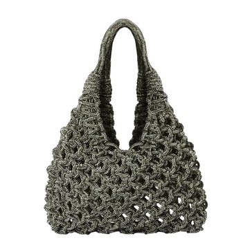 Handwoven Black Diamond Clutch Bag