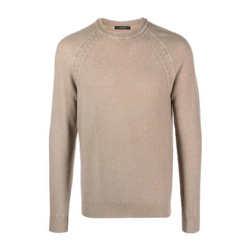 Beige Cashmere Knit Sweater