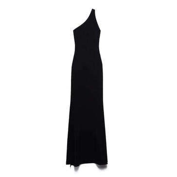 Black One Shoulder Long Dress