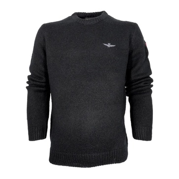 Military Style Wool Blend Sweater