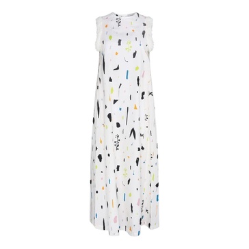 Midi Dress with Multicolored Pattern
