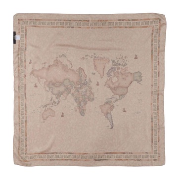 Beige Printed Polyester Scarf