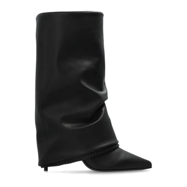 Leather heeled ankle boots