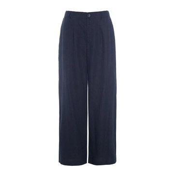 Dark Midnight Linen Trousers Loose Fit