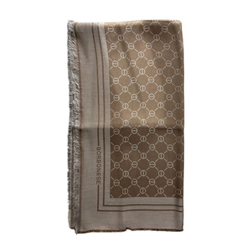 Jacquard Wollen Sjaal All Over Print