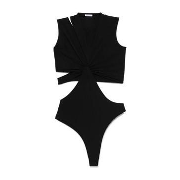 Black V-Neck Sleeveless Top