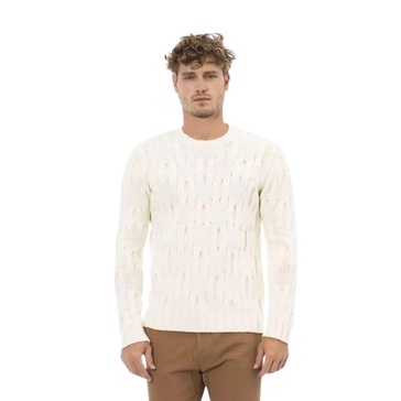 Elegant Beige Wool Cashmere Sweater