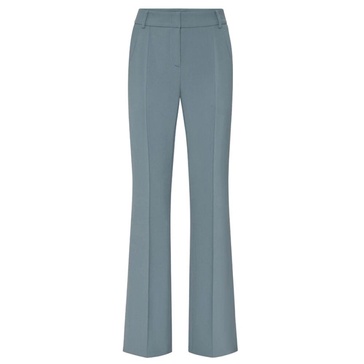 Petrol Blue Flared Trousers