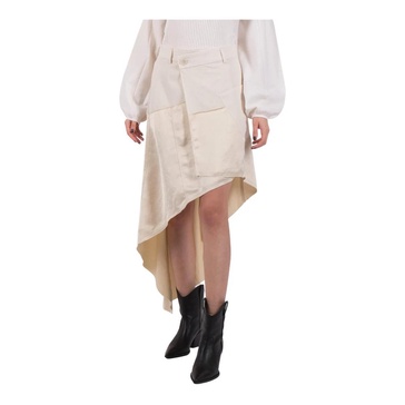 Offwhite Asymetric Panelled Skirt - XXS