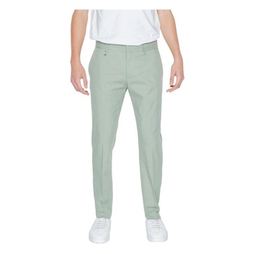 Green Plain Trousers with Pockets