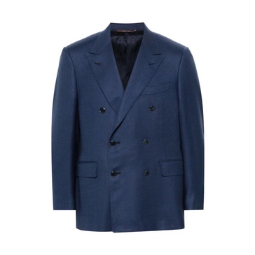 Double-breasted overcheck suit