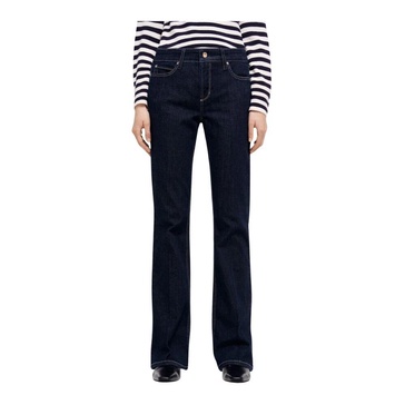 Flared Long Denim Jeans