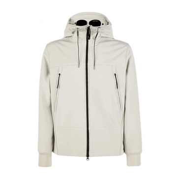 Soft Shell Pearl White Hooded Jacket