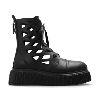 Black Viggy Platform Ankle Boots