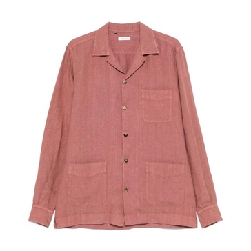 Pink Button-Up Shirt with Pockets