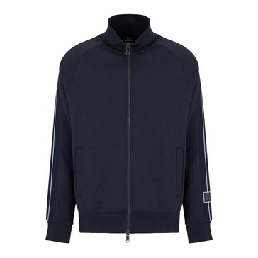 Blue Logo Zip Sweater Long Sleeve