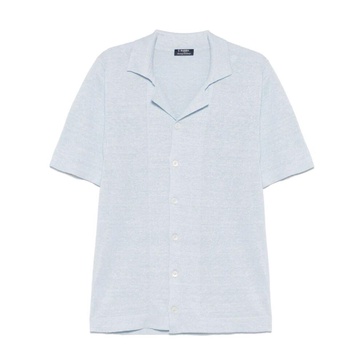 Sky Blue Sweater with Short Sleeves