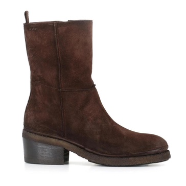 Dark Brown Suede High Boots