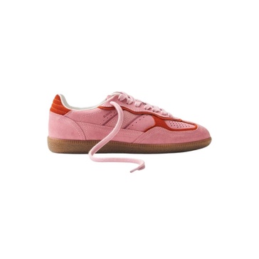 Pink Leather Sneakers Retro Style