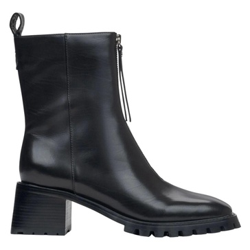 Black Ankle Boots with Low Heel