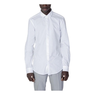 White Button-Front Shirt Classic Style