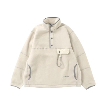 Fleece Pullover with Snap Button Closure