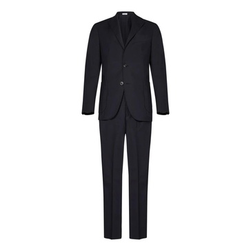 Blue Wool Blazer and Trousers Set