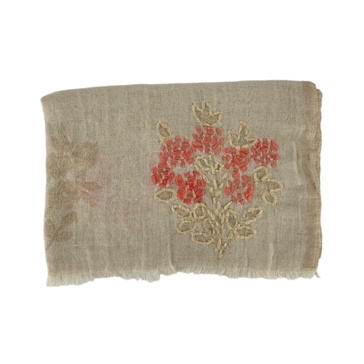 Embroidered Flower Scarf