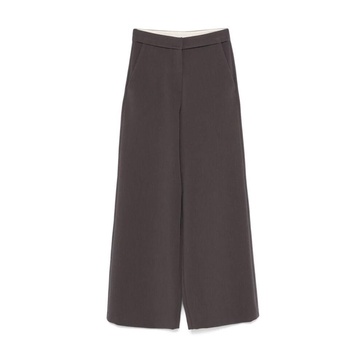 Dark Gray Wide-Leg Palazzo Trousers