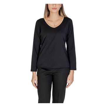 Black V-Neck Knitwear Fall/Winter
