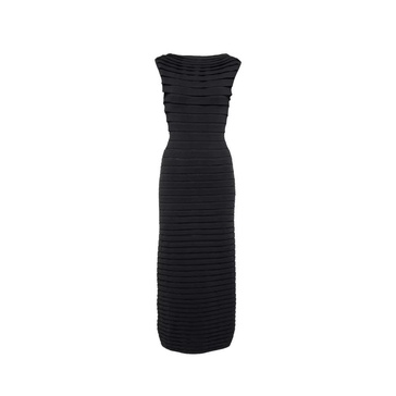 Striped 3D Midi Dress Italy Made