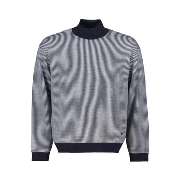 Blue Wool Turtleneck Sweater