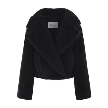 Black Teddy Cropped Coat