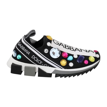 Stylish Low Top Sneakers with Crystals