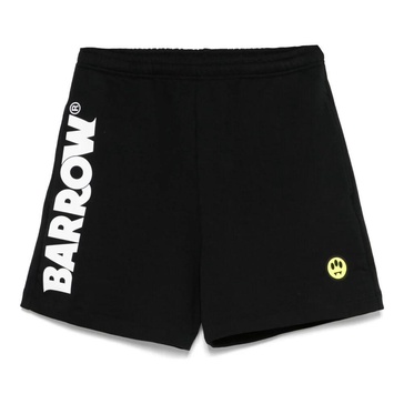 Black Overall Shorts with Iridescent Detail