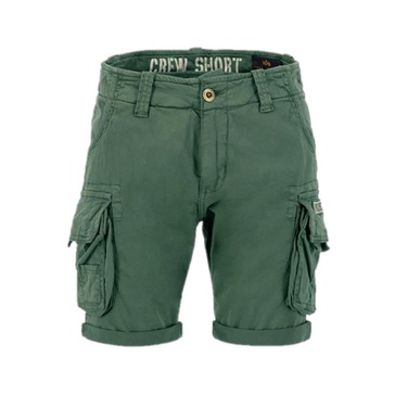 Vintage Green Cargo Crew Shorts