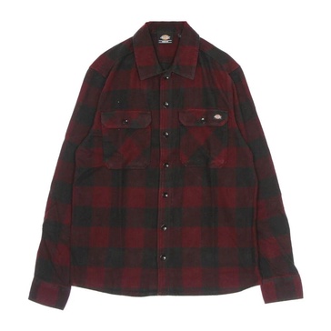 Maroon Flannel Long Sleeve Shirt