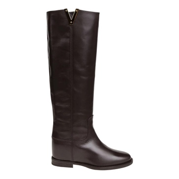 Leather Boot with Mixed Leather Sole